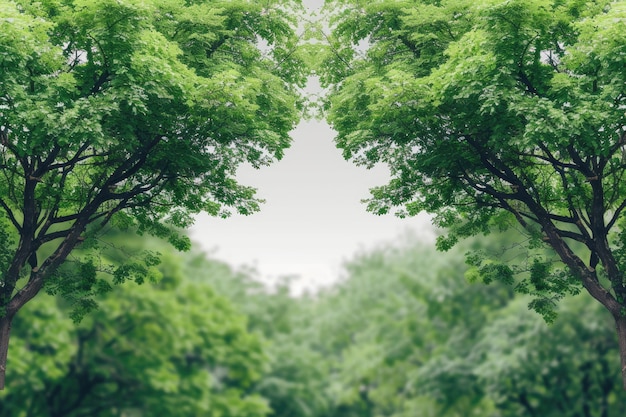 사진 인쇄 및 웹 디자인을 위한 고립된 녹색 나무