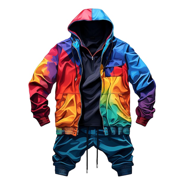 Isolated of Hip Hop Tracksuit Type Sportswear Material Polyester Color C Traditional Clothes Design