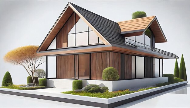 Photo isolated house for real estate designs on a white background