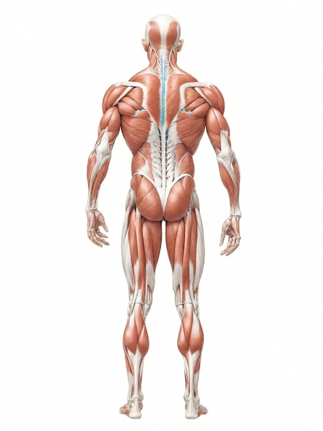 Фото Изолированные мышцы человеческого тела на белом фоне