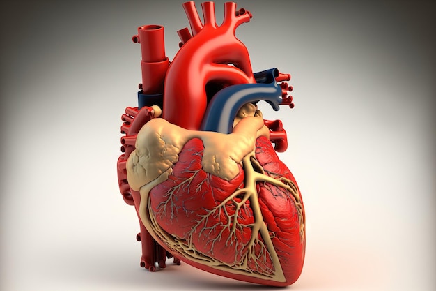 Isolated human heart with clipping route