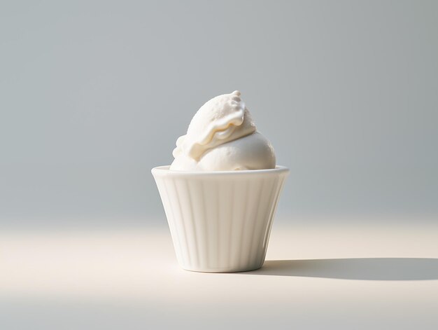 isolated ice cream cone on the white simple background