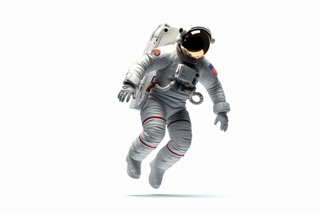 Photo isolated illustration of astronaut colored drawing dark background