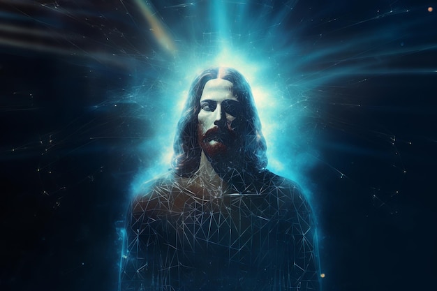 Premium AI Image | isolated illustration of jesus christ illustration ...