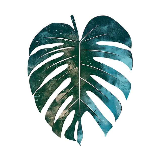 Photo isolated illustration of monstera leaf