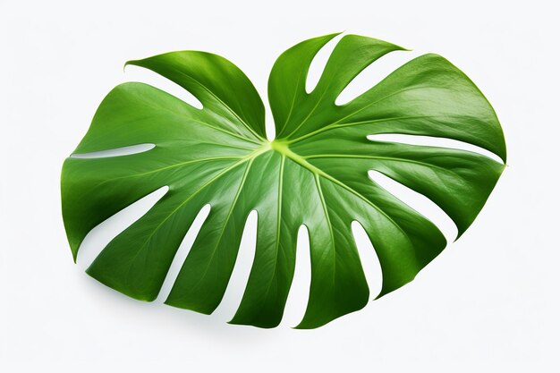 Isolated illustration of tropical monstera leaf png white background