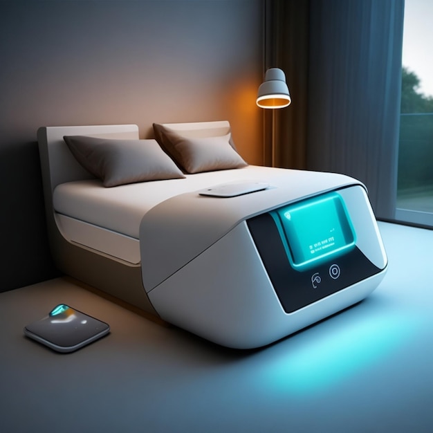 Isolated Image Of a Highend Bedroom Gadget Highlighting Its Modern Features