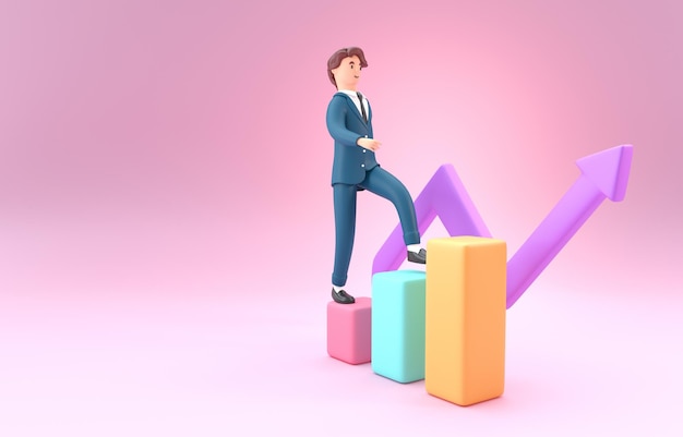 Photo isolated investment growth 3d illustration