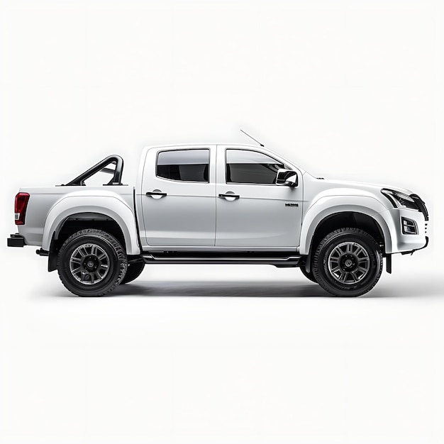Isolated of isuzu dmax compact pickup truck 2020 model crew cab standar on white background photo