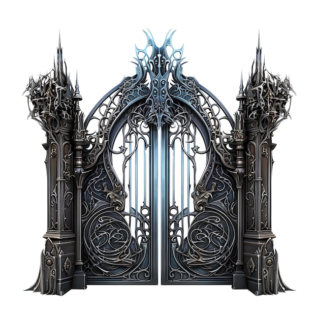 Isolated of Keep Gate With Medieval Emblem Design Consists of a Grand Po 3D Design Concept Ideas