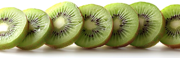 Photo isolated kiwi slice on white background