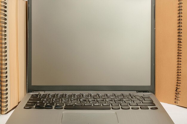 Isolated Laptop with Blank Screen