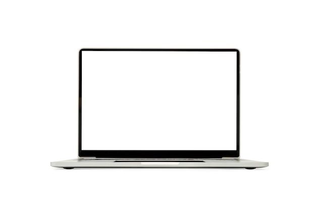 Isolated laptop with empty space on white background