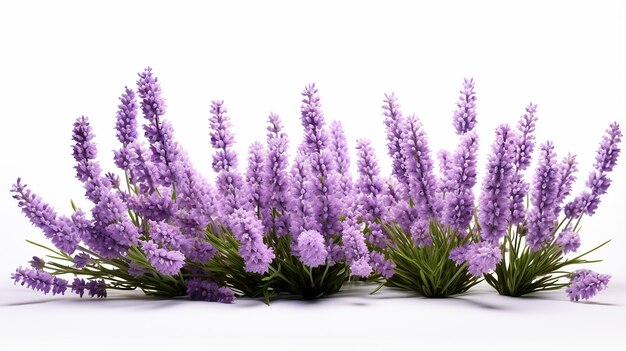 Isolated Lavender Flower Group