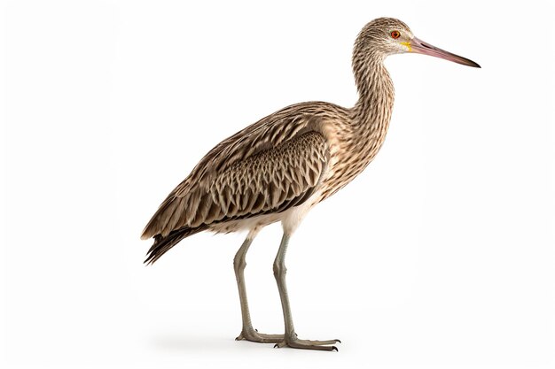 Isolated Limpkin on White Background Generative AI