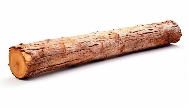 Isolated Log in Elevated Side View