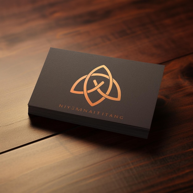 Isolated logo business card mockup