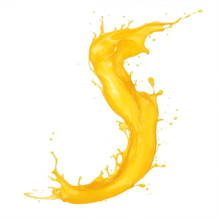 Photo isolated mango splash on white background
