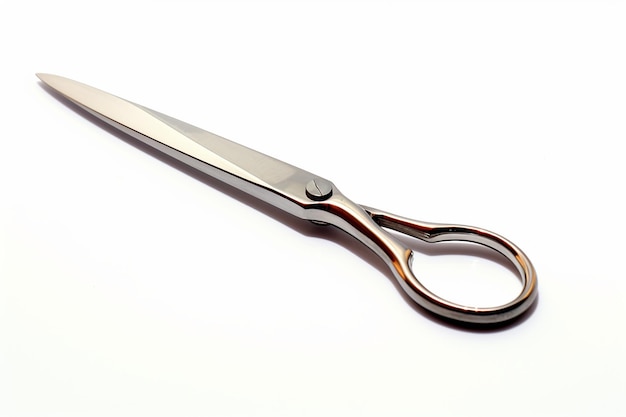 Isolated Medical Scissors on White Background Generative Ai