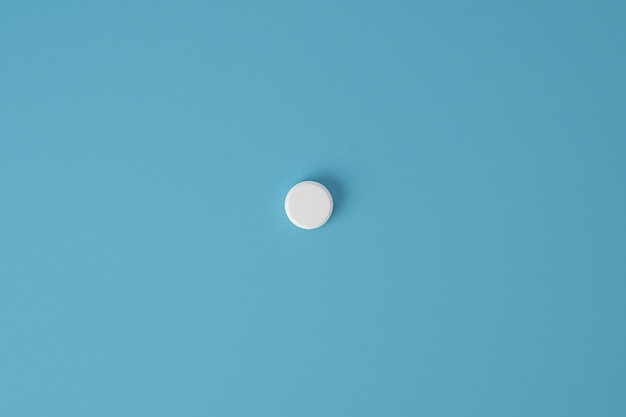 Isolated medicine pill with copy space