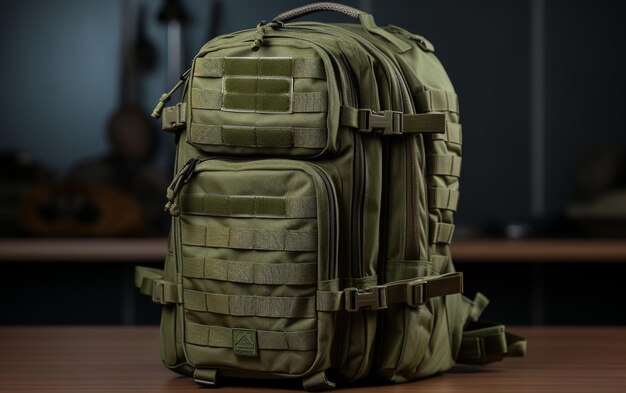 Isolated Military Backpack