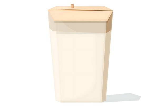 Foto scatola di latte isolata in stile cartone animato