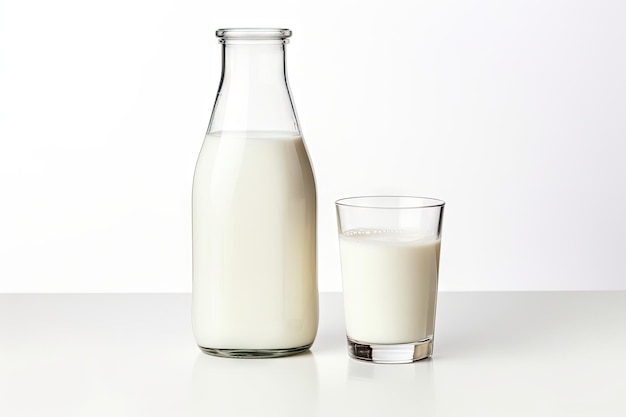 Isolated milk container on white surface