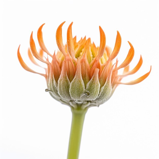 Isolated Mini Stalk Orange Flower