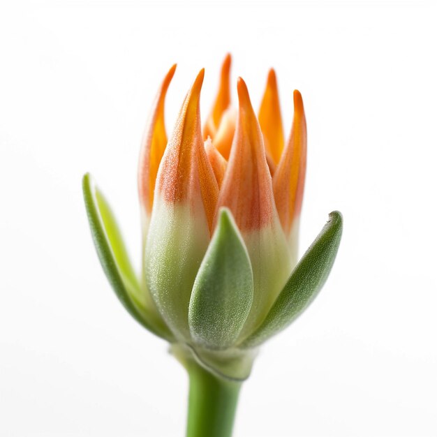 Isolated Mini Stalk Orange Flower