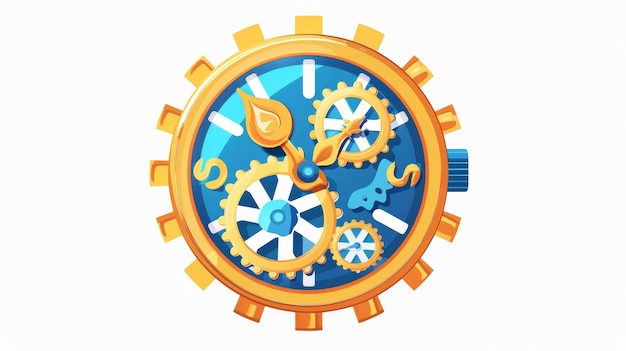 Photo an isolated modern of large round watches with gears and hidden mechanisms the concept is about managing deadlines and using time effectively