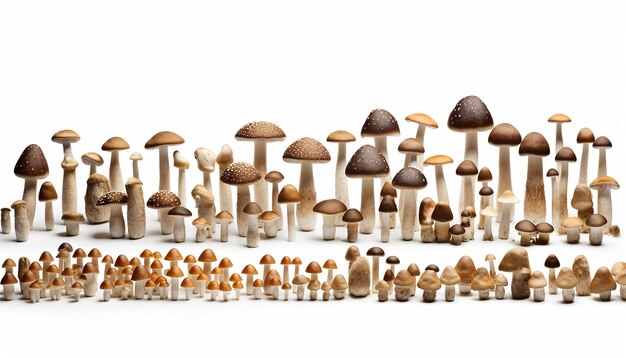 Isolated Mushroom Medley