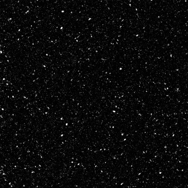 Photo isolated natural white snow texture effect on black night background