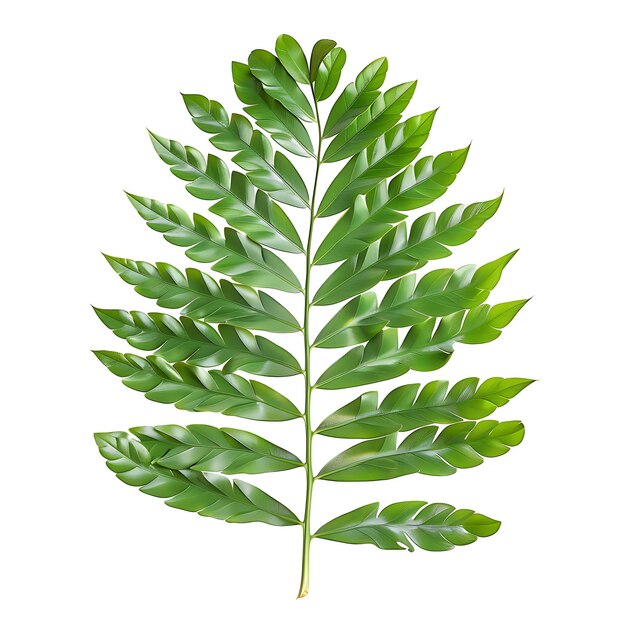 Photo isolated nephrolepis leaf with frond like leaf shape and light green on clean background clipart