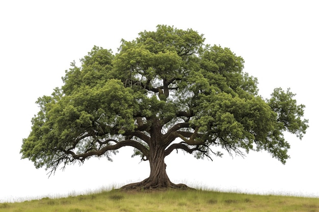 Isolated oak tree on a white background