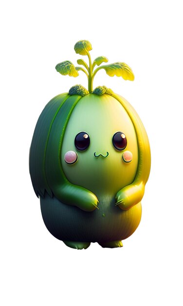 isolated object of cute character