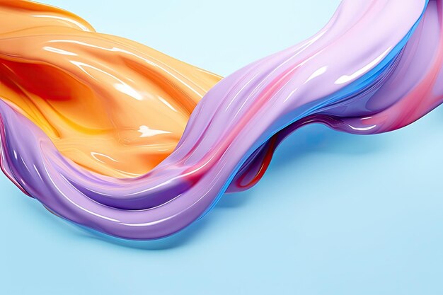 Isolated object with vibrant liquid in pastel hues