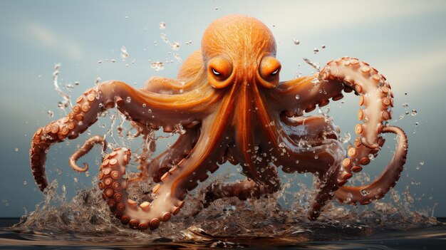 Isolated octopus