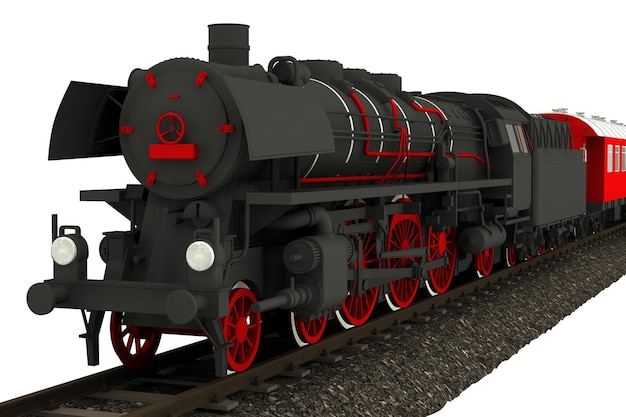 isolated old locomotive