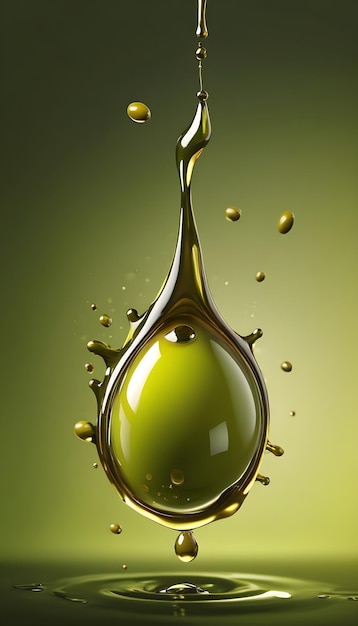 isolated olive oil drop