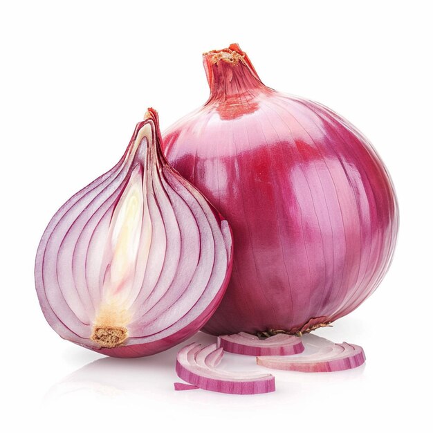 Isolated onion against white background perfect for culinary designs For Social Media Post Size