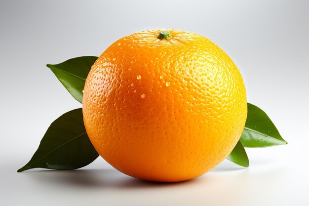 Isolated orange on pure clean white background realistic image