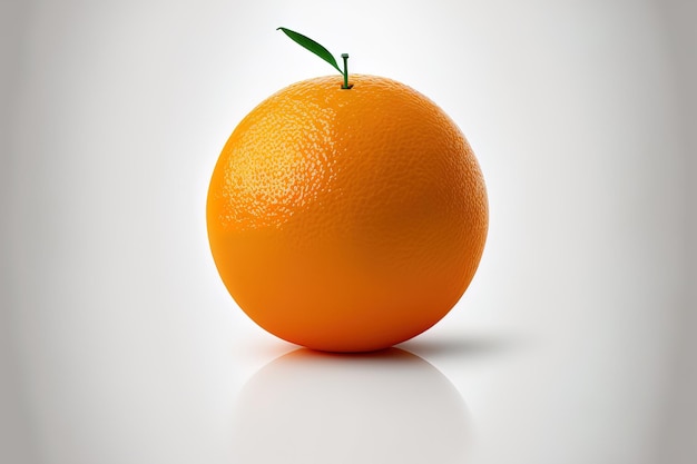 Isolated orange with a white backdrop