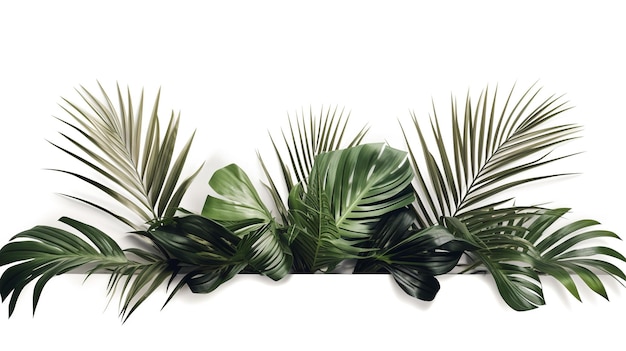 isolated palm leave tropical decorate