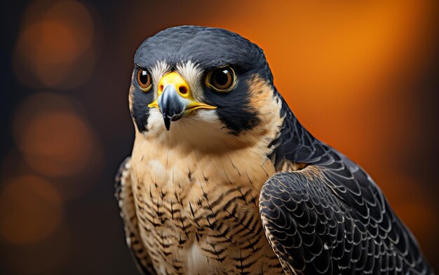 Isolated Peregrine Falcon