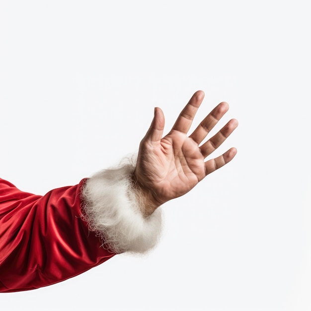 산타 의 손 의 단편적 인 사진