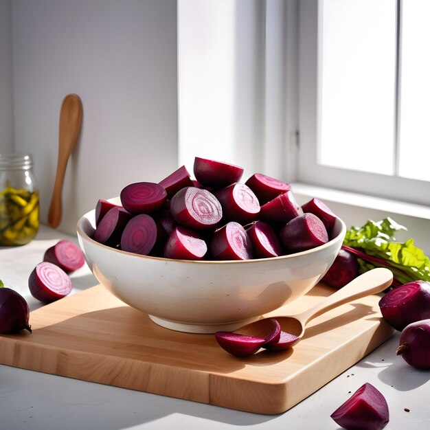 isolated Pickled beets bowl