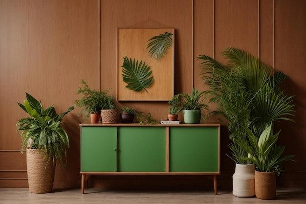 Isolated picture of an old wooden sideboard