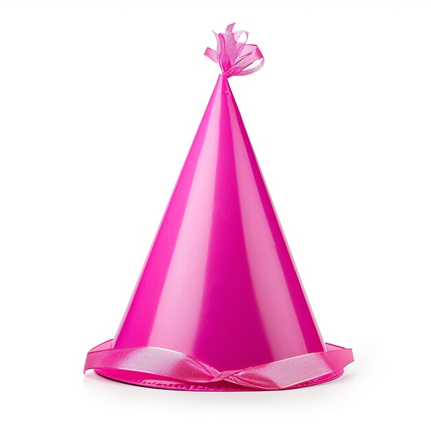 Photo isolated pink birthday hat