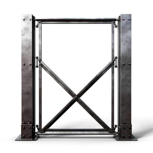 Isolated of Pivot Gate With Contemporary Minimalist Design Consists of a 3D Design Concept Ideas