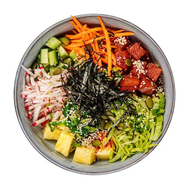 참치 찌개 그릇의 분리된 부분